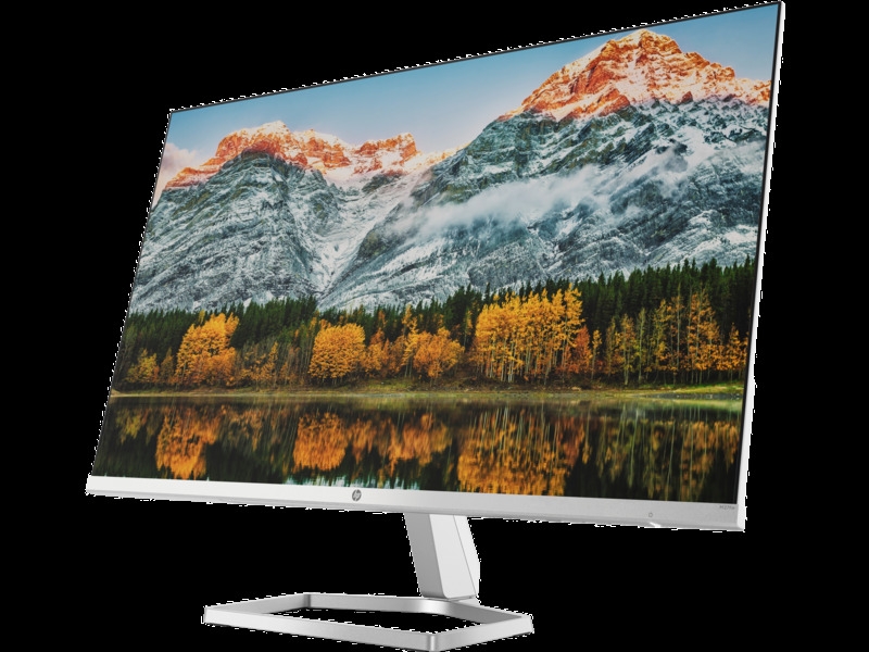 21C1 - HP M27FW - Ceramic White/Natural Silver, FHD, AMD Freesync, Front Left