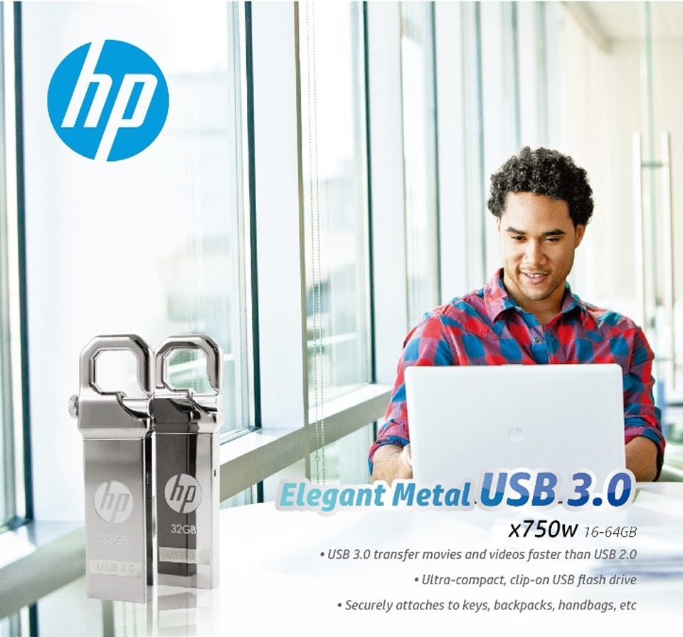 HP x750w USB Flash Drive USB 3.0 32GB 16GB High Speed Elegant Metal USB Stick 16gb Pendrive Flash Drive Customized Logo Pen drive (8)