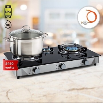 Réchaud A Gaz En Verre Noir 03 Feux Kitchef الجزائر دار البيضاء - واد كنيس - الجزائر