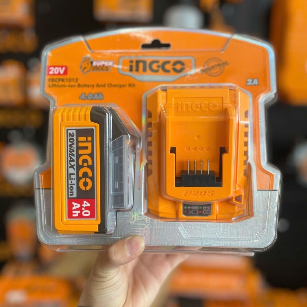 Bộ combo pin 4.0Ah & sạc 20V Ingco FBCPK1012