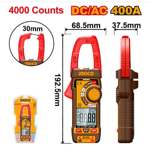 Pince ampèremétrique DCM62002 400 A AC/DC True RMS | INGCO Tools – Outils électriques en ligne