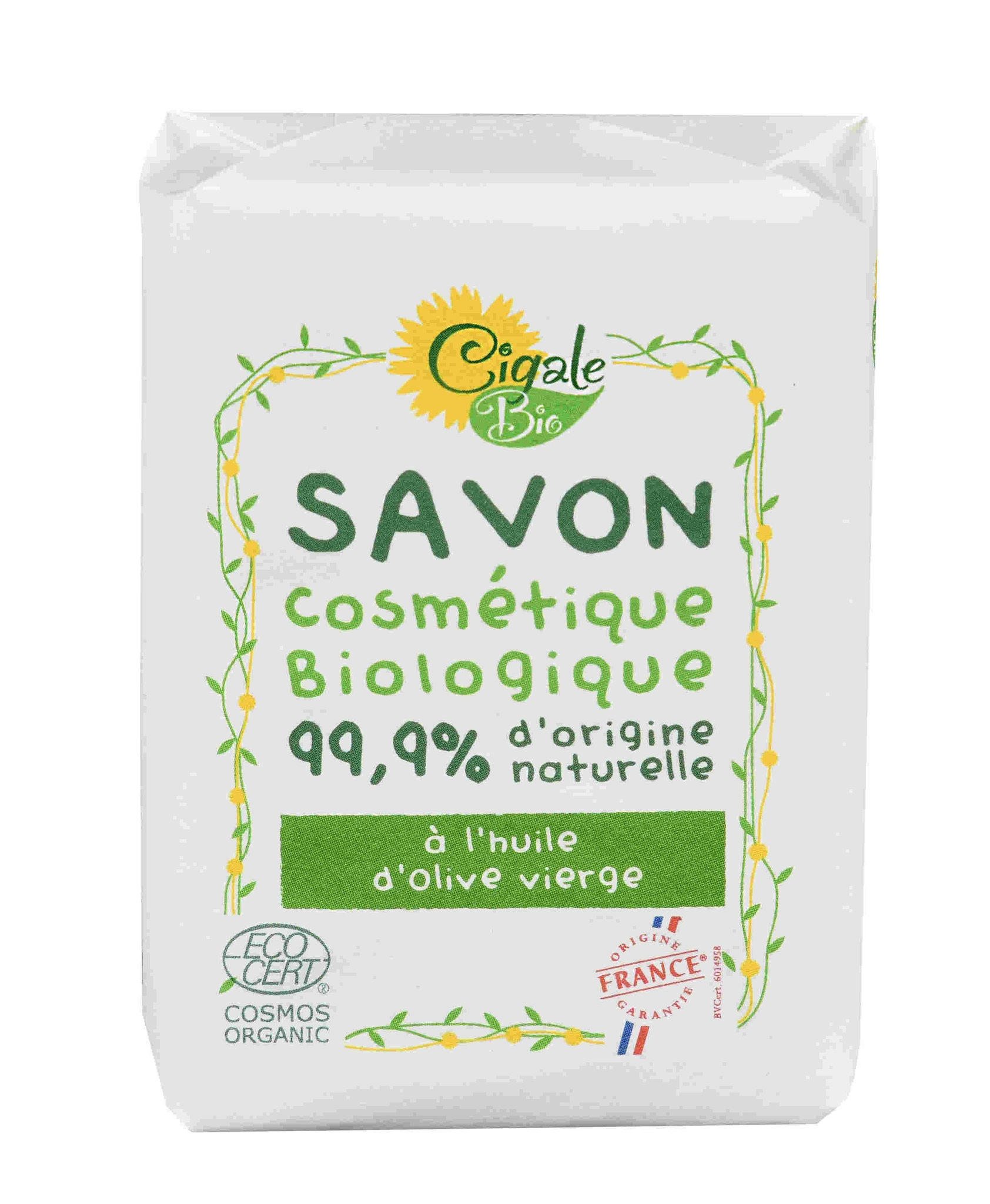 Savon Huile d'Olive Vierge 100g - Savonnerie La Cigale