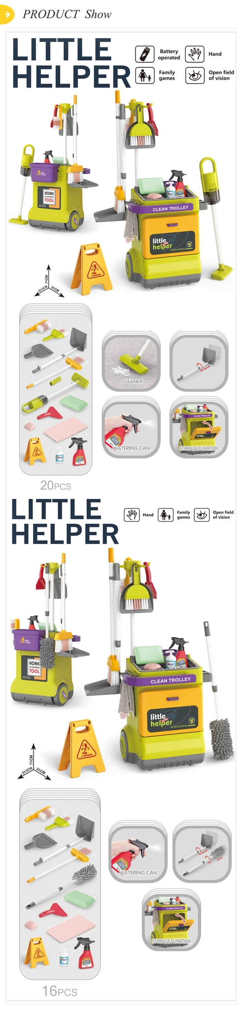 Homework Tools Trolley Electric Vacuum Kids Cart Clean Set Toy