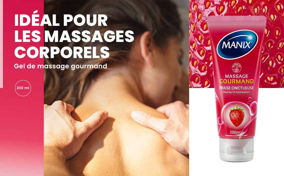 Manix massage gourmand 200 ml fraise