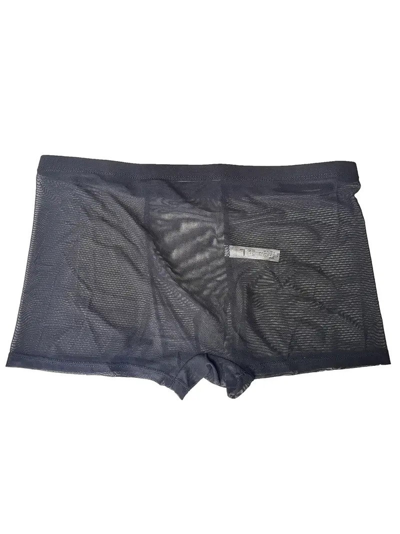 mens see through flat corner underwear made of thin mesh featuring a four corner design details 5