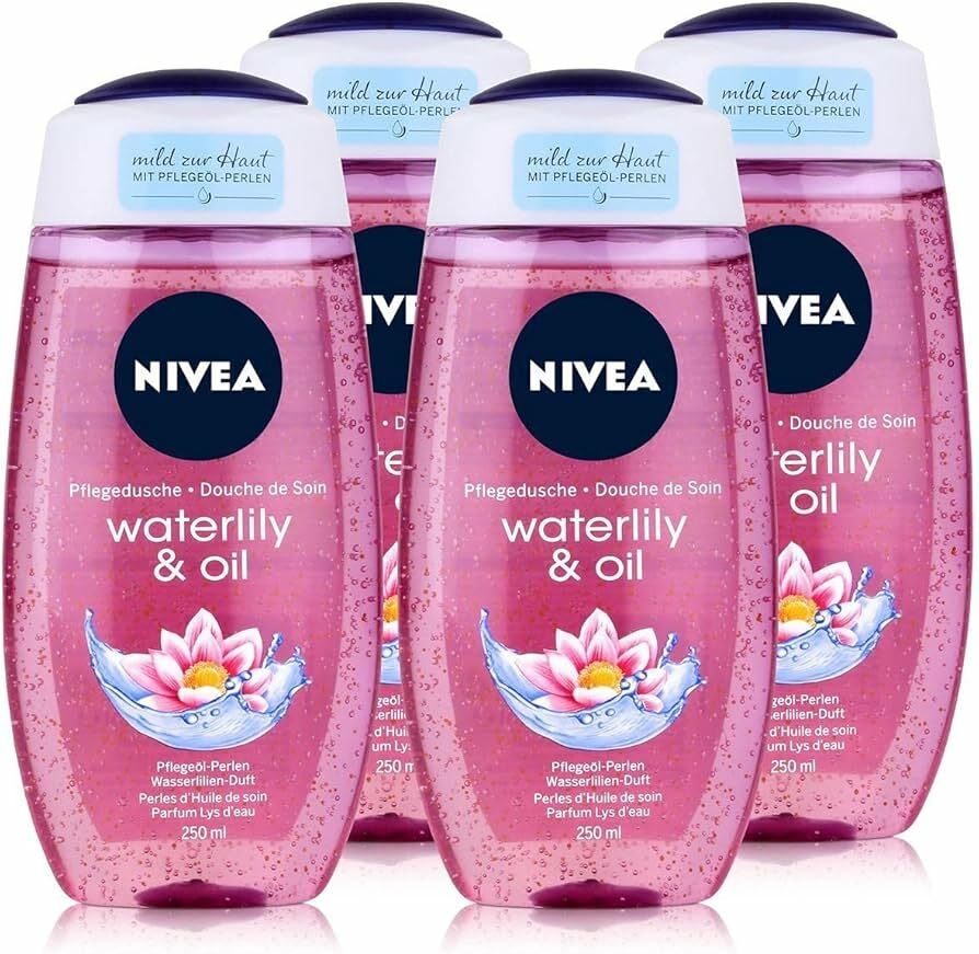 Nivea Gel Douche Water Lily et Huile 250 ml - Lot de 4 : Amazon.fr: Beauté  et Parfum