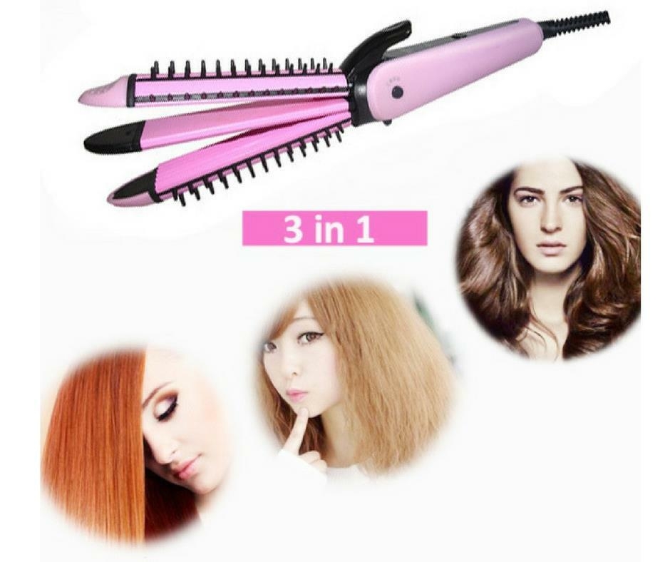 NOVA 3 dans 1 fer Ã  lisser multifonction / bigoudi avec peigne NHC-8890