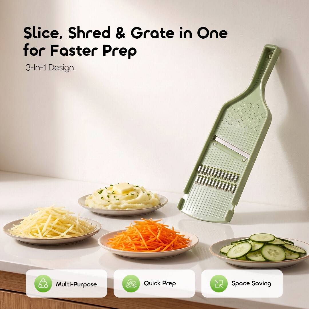 oraimo Handheld Mandoline Slicer ChopHub OHKC‑016 2 Slice, Shred & Grate in One for Faster Prep Multi‑Purpose Quick Prep Space Saving