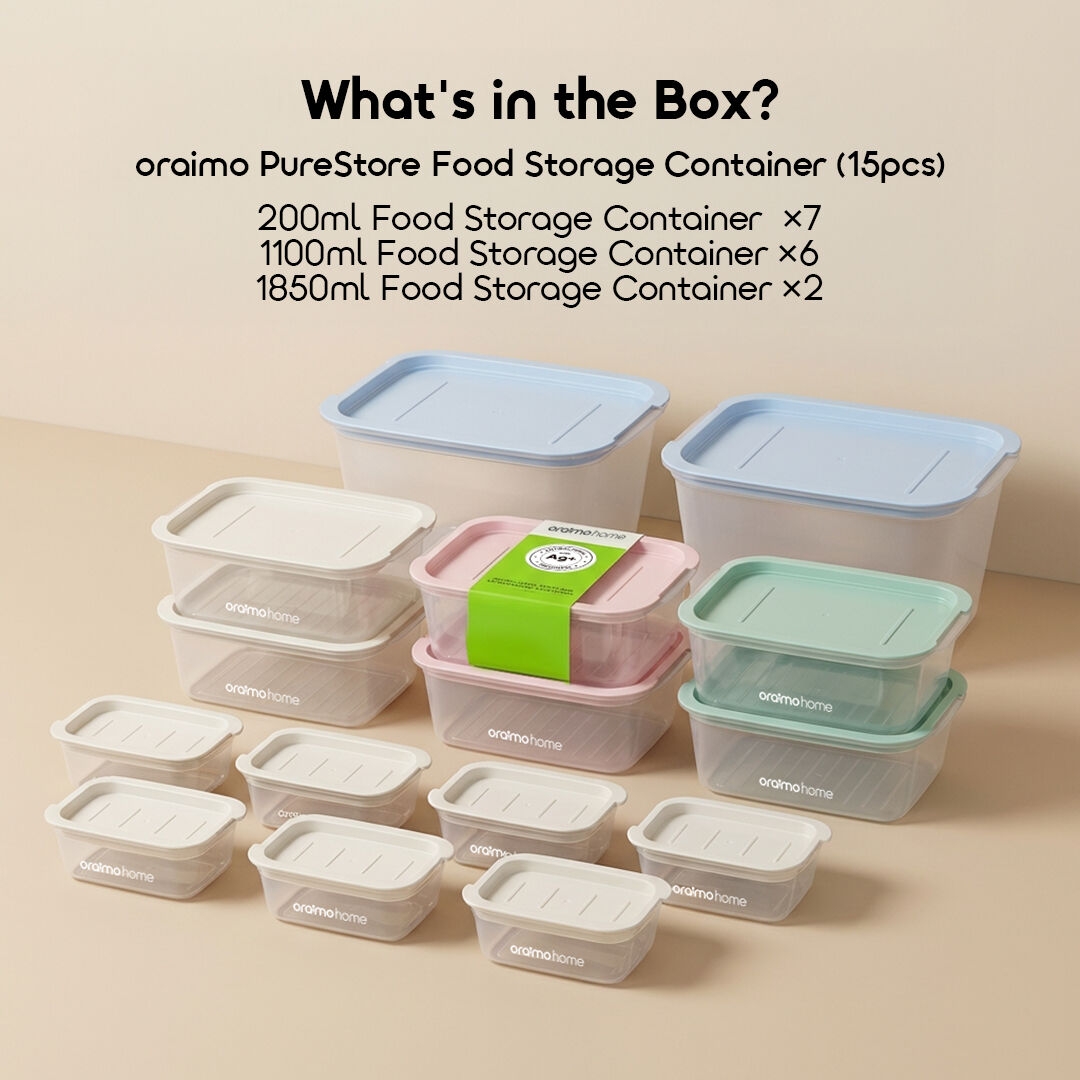 oraimo Food Storage Container (15pcs) PureStore OHKF-001 7 in the Box