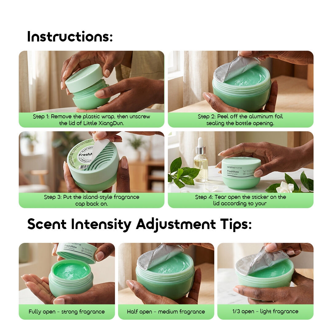 oraimo Solid Perfume (2 Pcs) FreshMate OHCE-003-8 Instructions & Scent Intensity Adjustment Tips