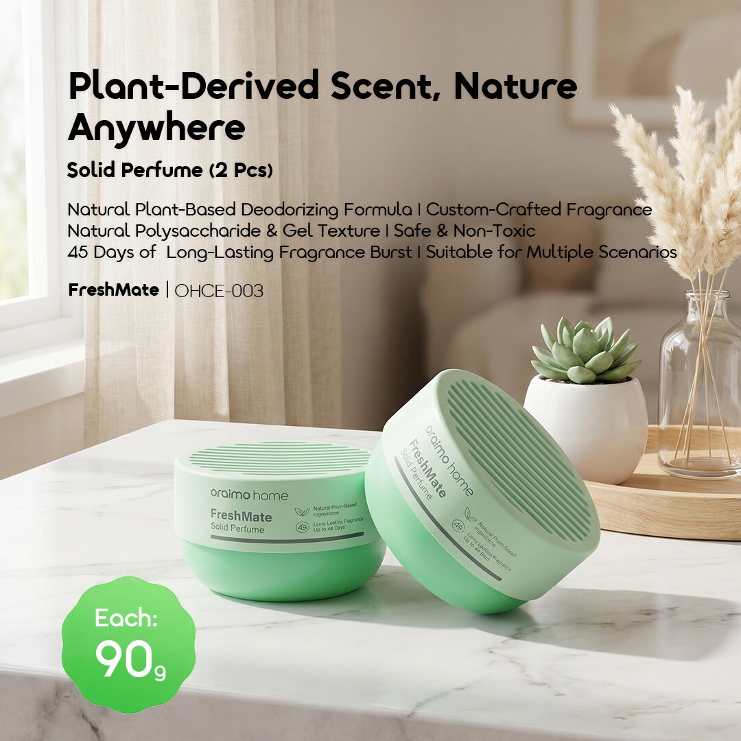 oraimo Solid Perfume (2 Pcs) FreshMate OHCE-003-1 Plant-Derived Scent, Nature Anywhere
