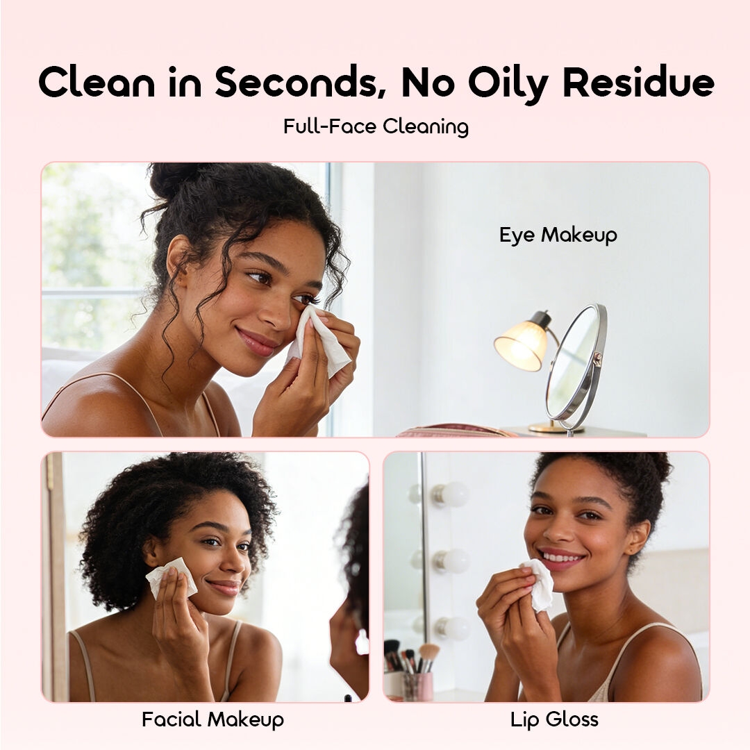 oraimo Make-Up Remover Wipes Meltique OHPW-003 2 Full-Face Cleaning