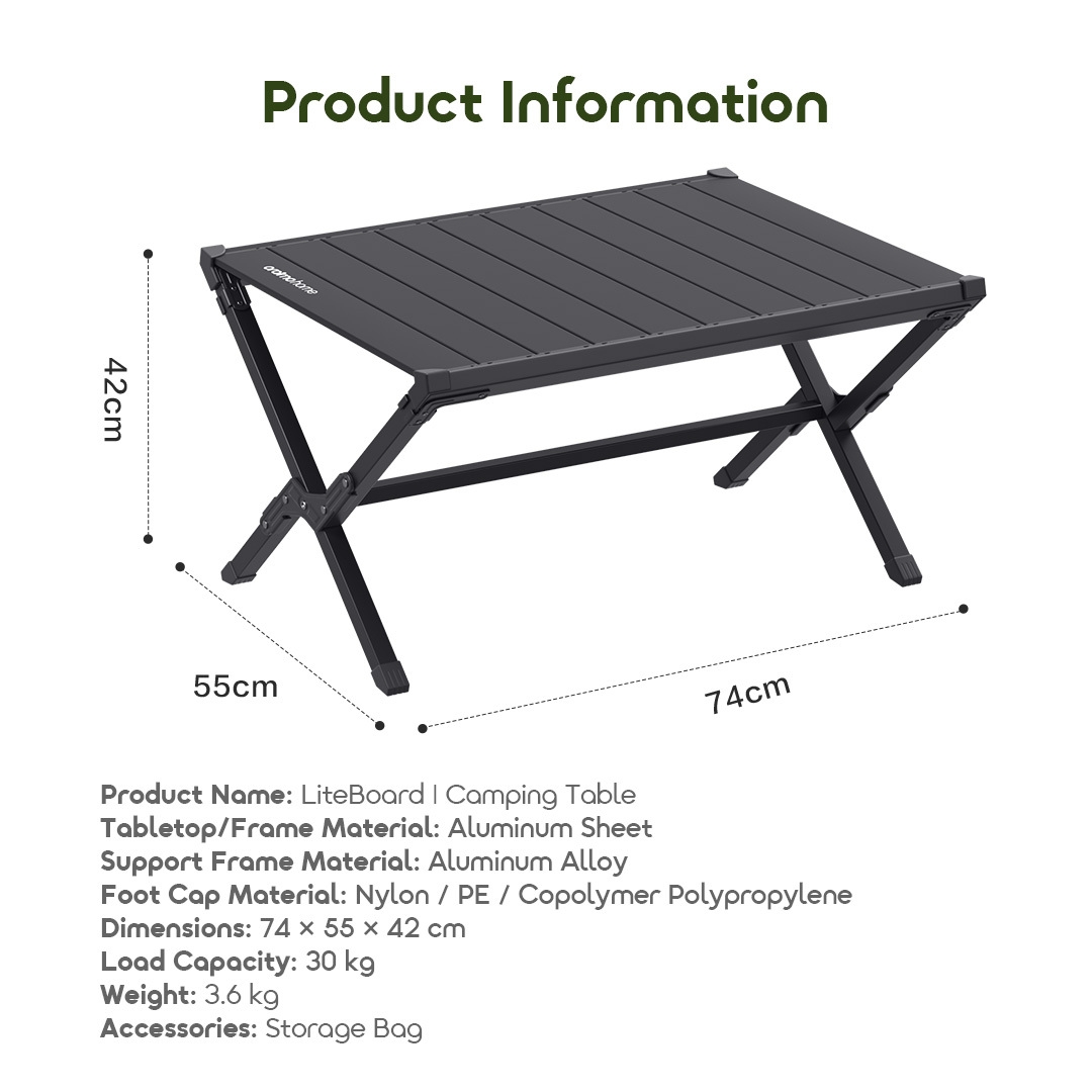 oraimo Camping Table  LiteBoard OOS-001 Product Information-10