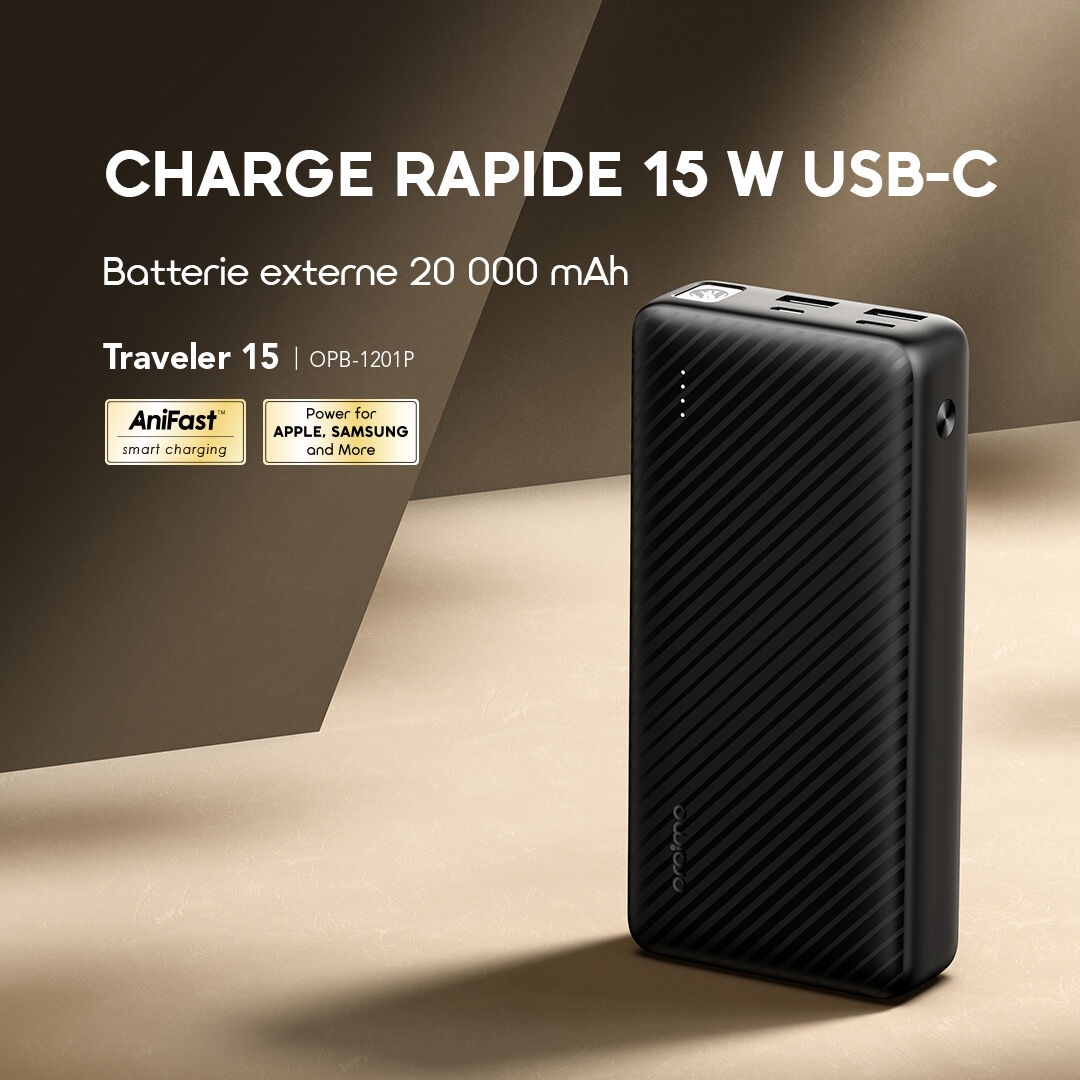 oraimo Batterie Externe 20000mAh Traveler 15 OPB 1201P 1 Principal FR