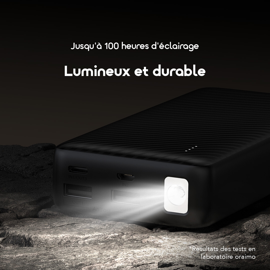oraimo Batterie Externe 20000mAh Traveler 15 OPB 1201P 9 100h FR