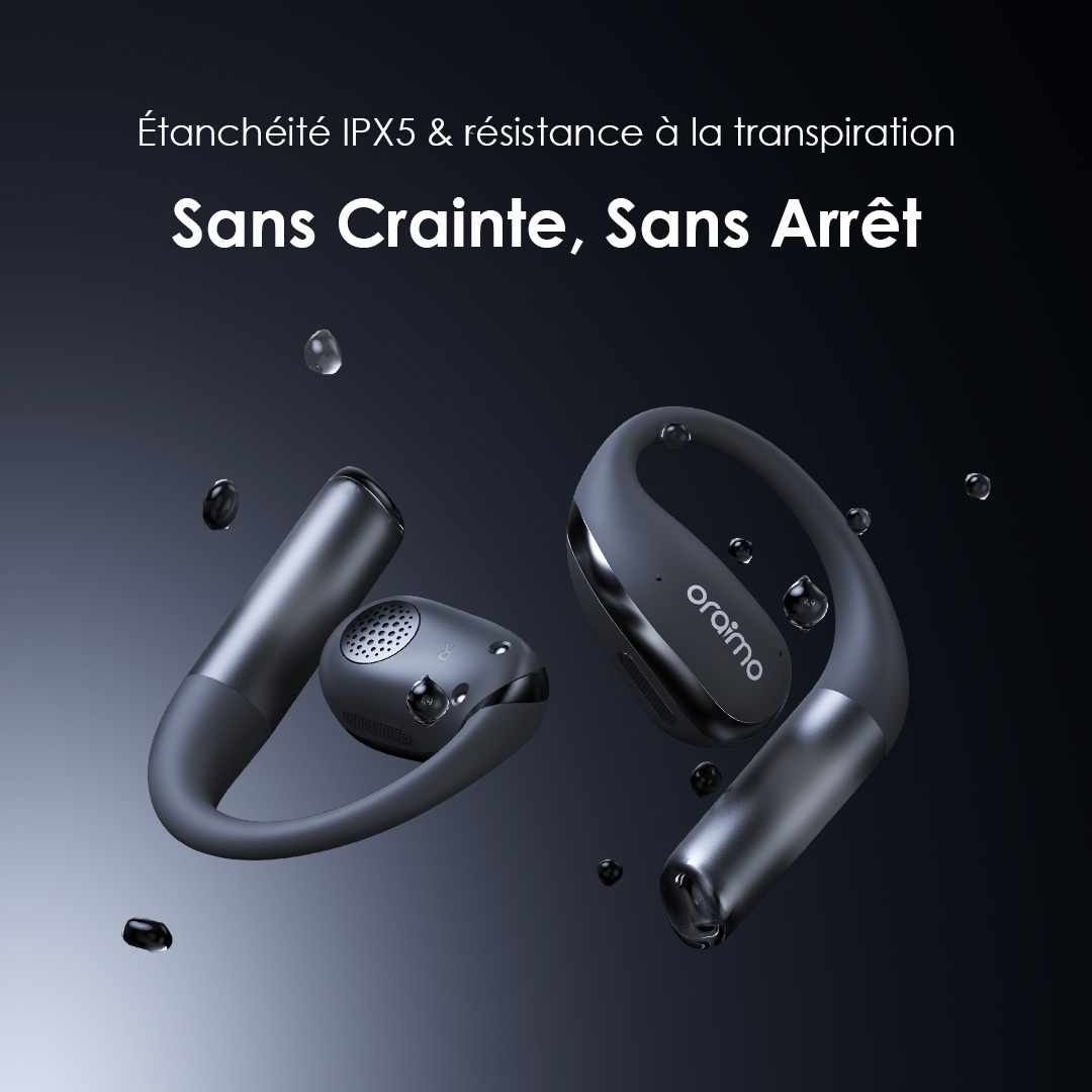 Oraimo Écouteurs Open Ear True Wireless OpenArc OPN 675 IPX5