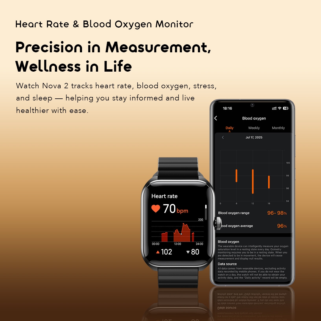 oraimo watch nova 2 smart watch OSW-814 monitor 6