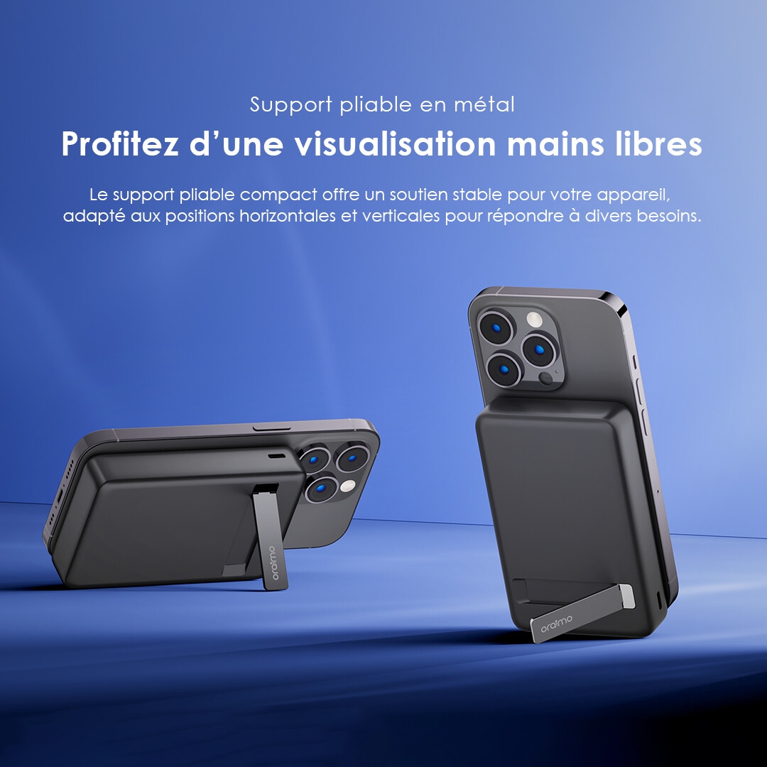 oramio 10000mAh POWER BANK MagPower 15 OPB-7102W 9 Foldable Stand