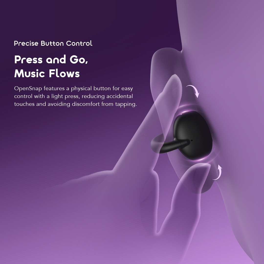 oraimo Casque Open-Ear opensnap-opn-373-8-contrôle bouton