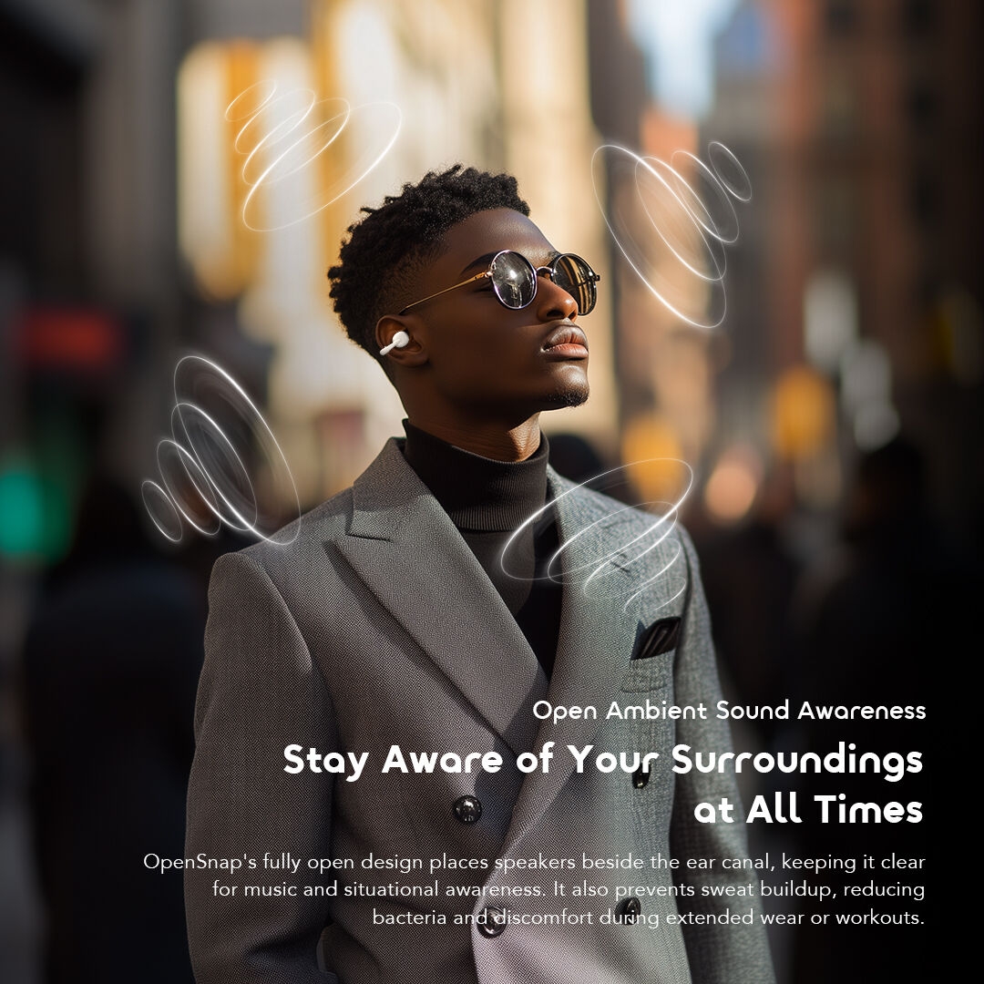 oraimo Casque Open-Ear opensnap-opn-373-4-son ambiant ouvert