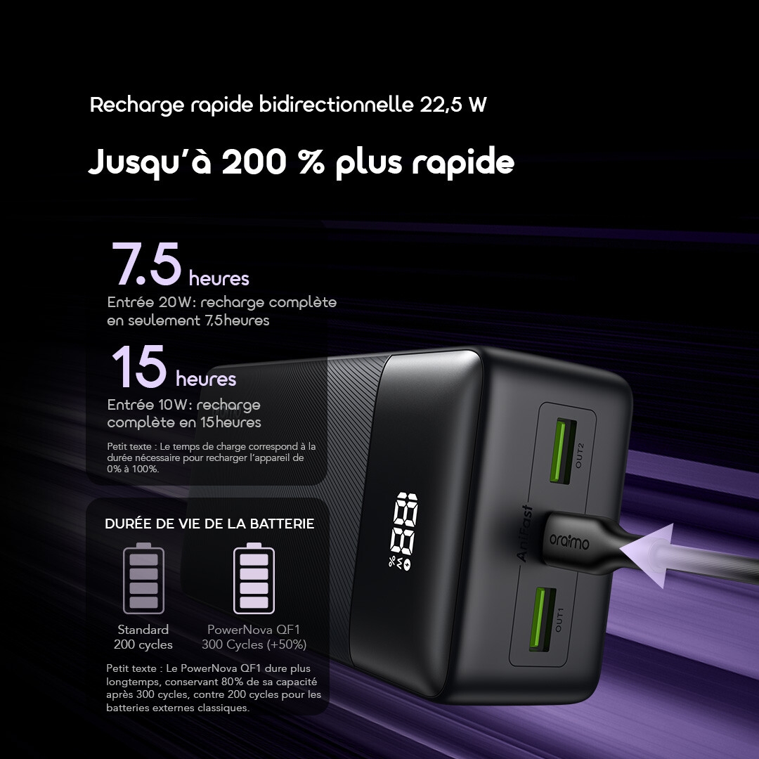 oraimo Power Bank PowerNova QF1 quick recharging FR 9
