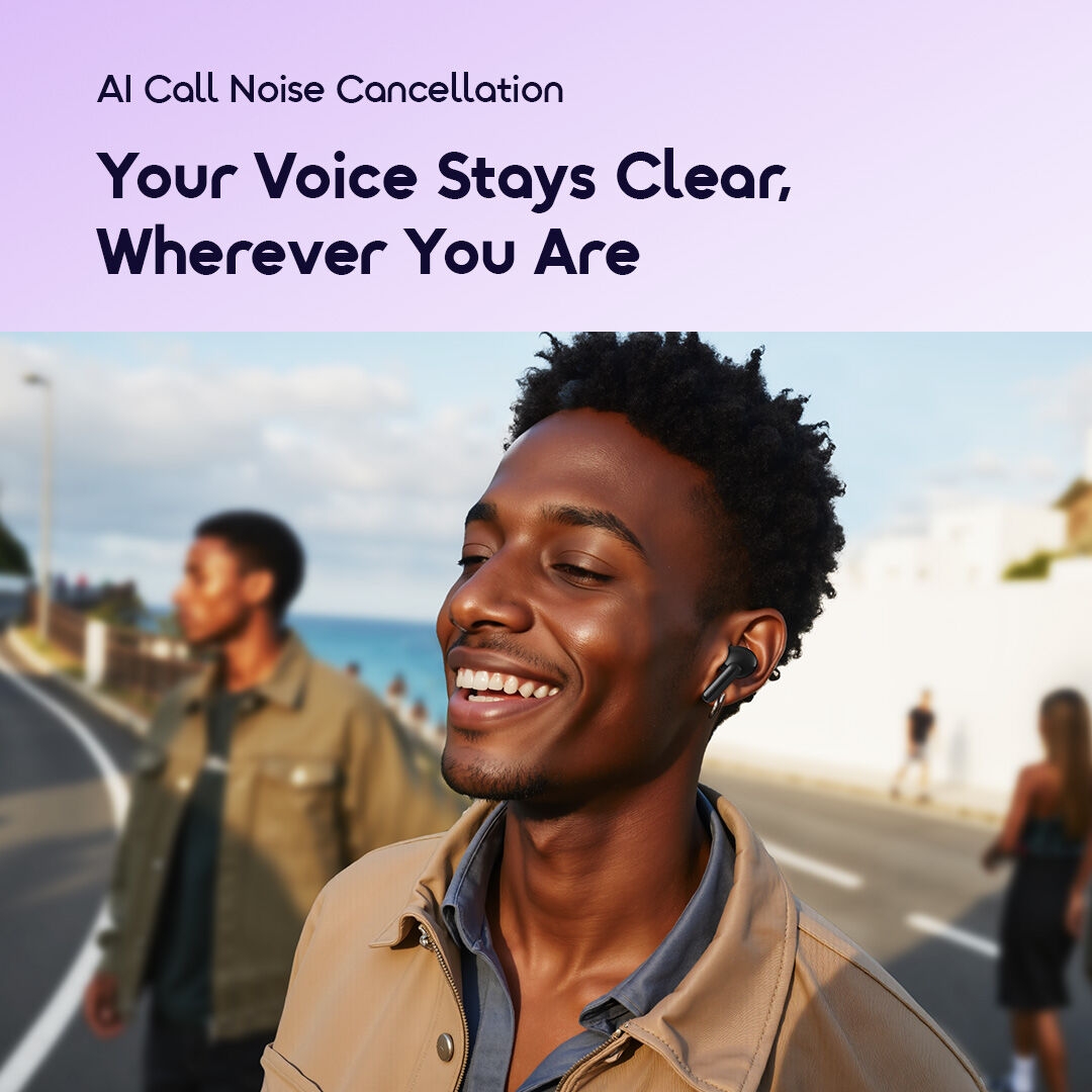 oraimo wireless earbuds SpaceBuds Lite OTW-324 AI call noise cancellation