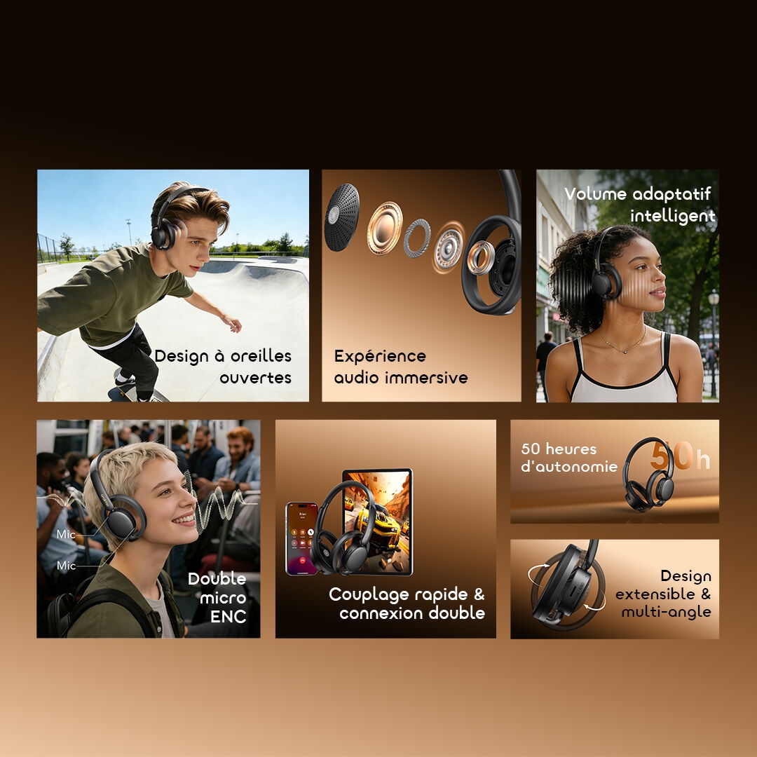 oraimo Open Ear Wireless Headphones OpenLoop OPN-670N 02 features FR