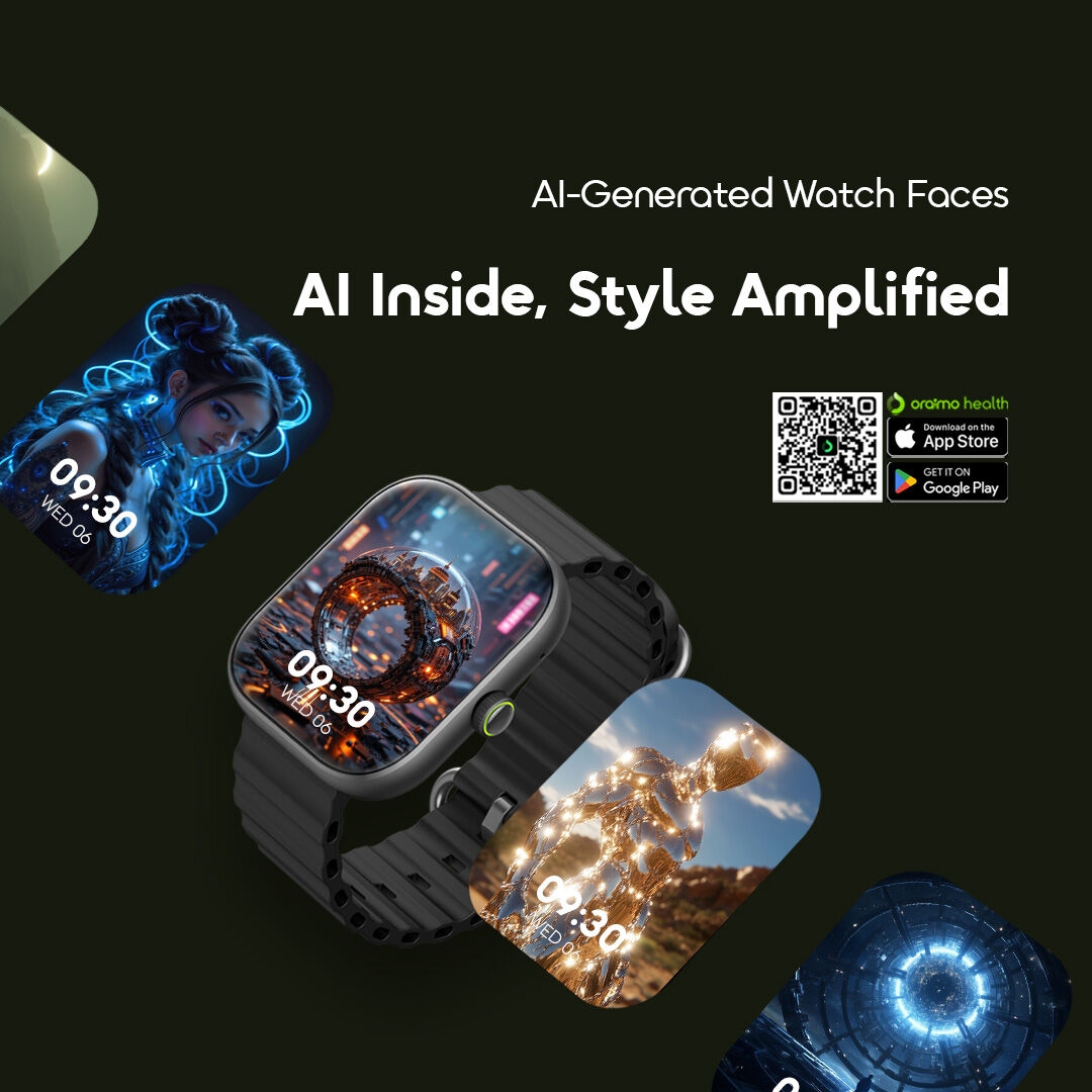 oraimo smartwatch watch 6 OSW-807 AI-genarated watch faces