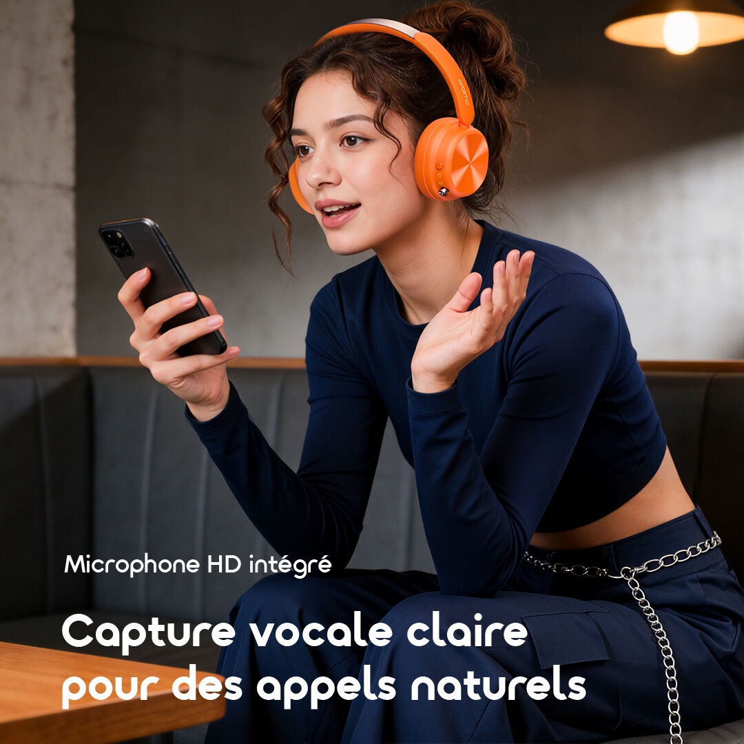 oraimo Headphone BoomPop Air OHP-316 07 Built-In HD Microphone