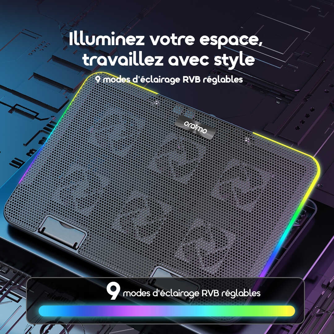 oraimo refroidisseur d'ordinateur portable chilldock osh 009a léger 3