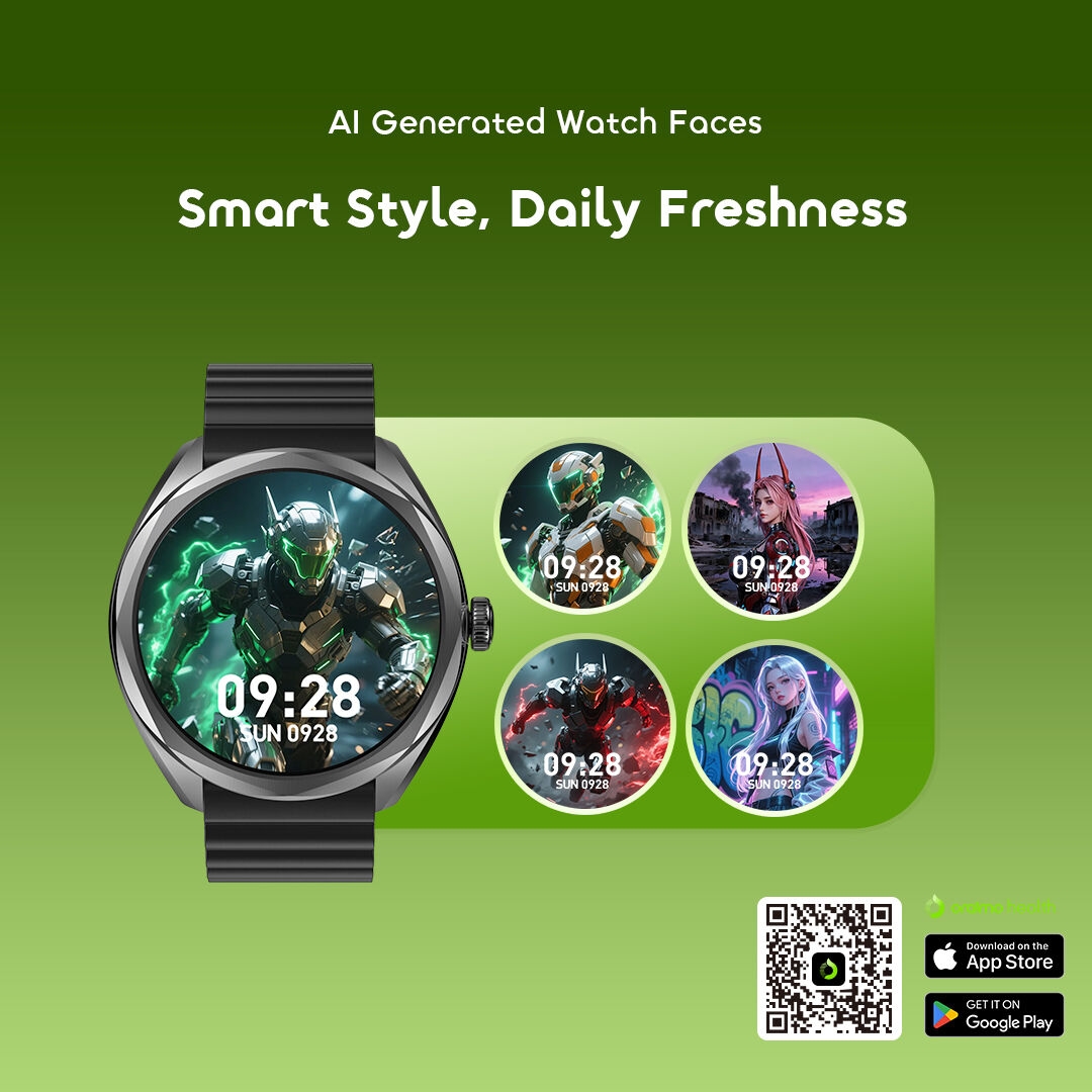 oraimo Smart Watch Watch Nova 2R OSW-834 11 AI Generated Watch Faces