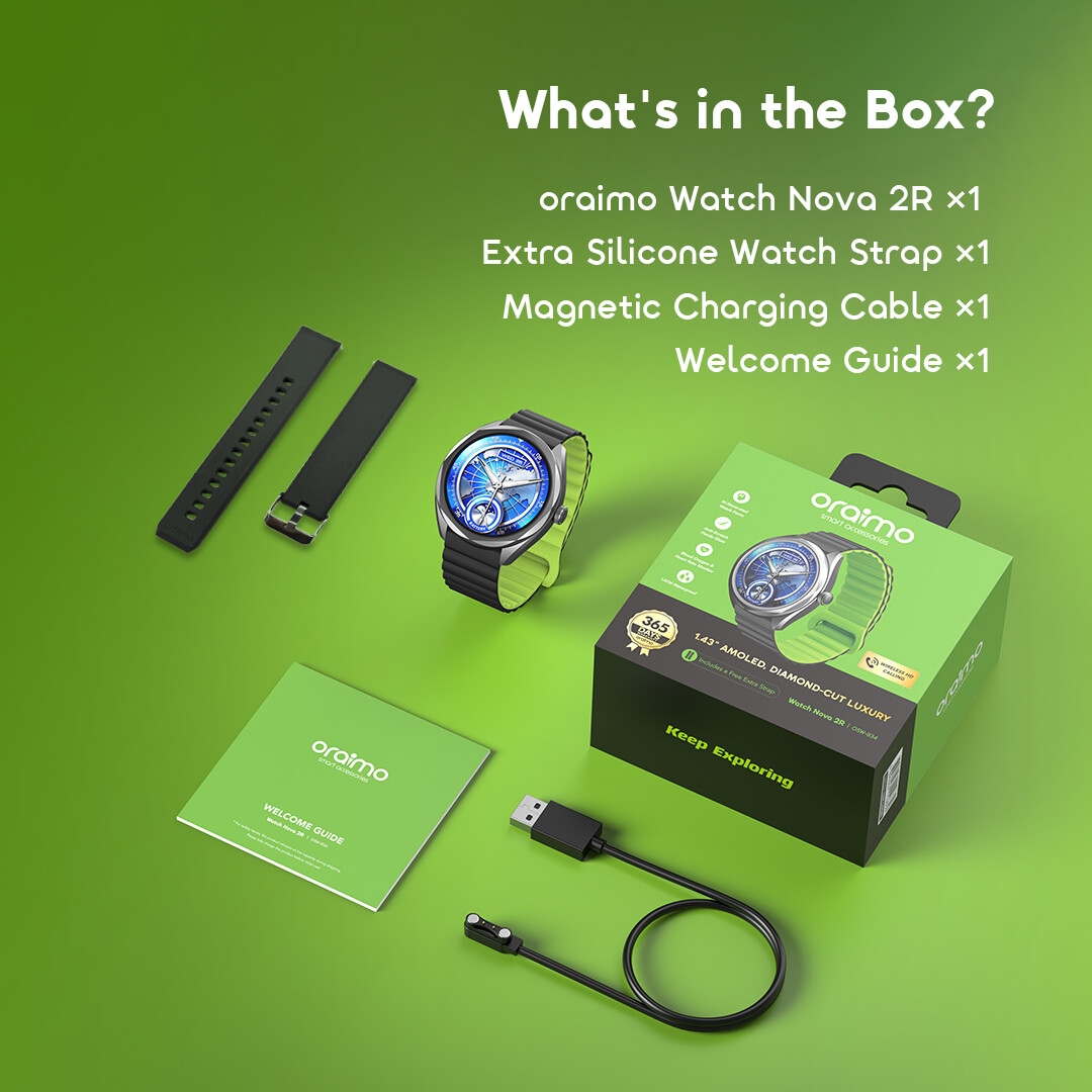 oraimo Smart Watch Watch Nova 2R OSW-834 12 What's in the Box?