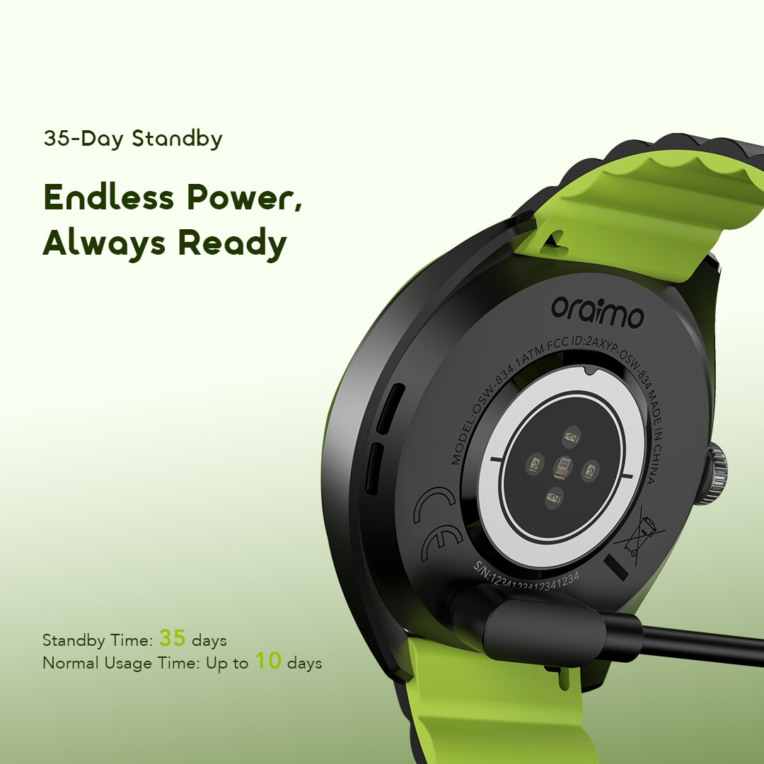 oraimo Smart Watch Watch Nova 2R OSW-834 04 35-Day Standby