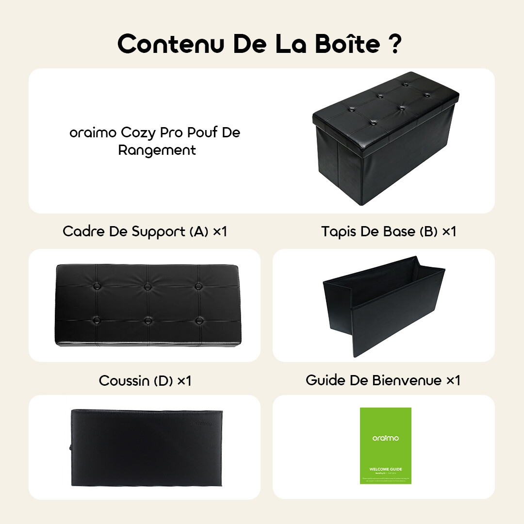 oraimo Storage Ottoman Cozy Pro OHFS-004 08 What's in the Box