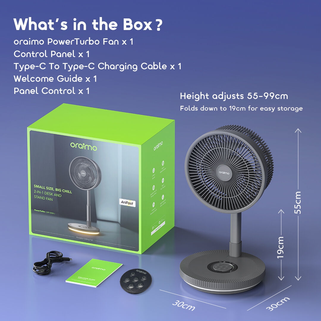 oraimo Fan PowerTurbo OFP-502A package