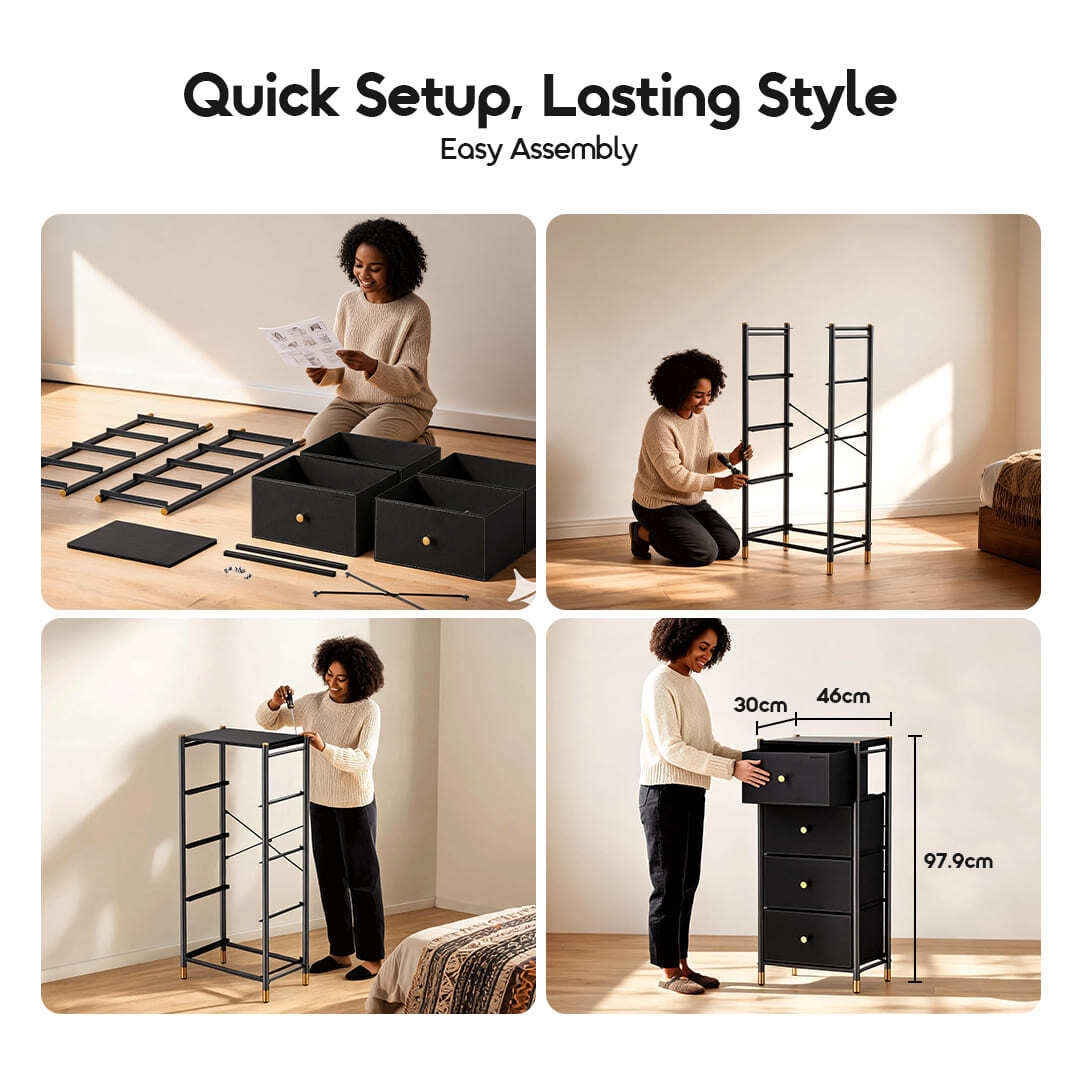 oraimo storage dresser noir stand plus OHFN-003 05 quick setup lasting style