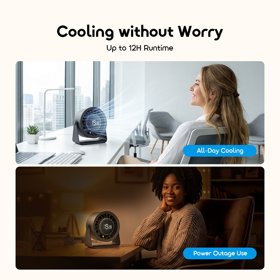 oraimo Desktop Fan AirDock ODF-501A 4 Up to 12H Runtime