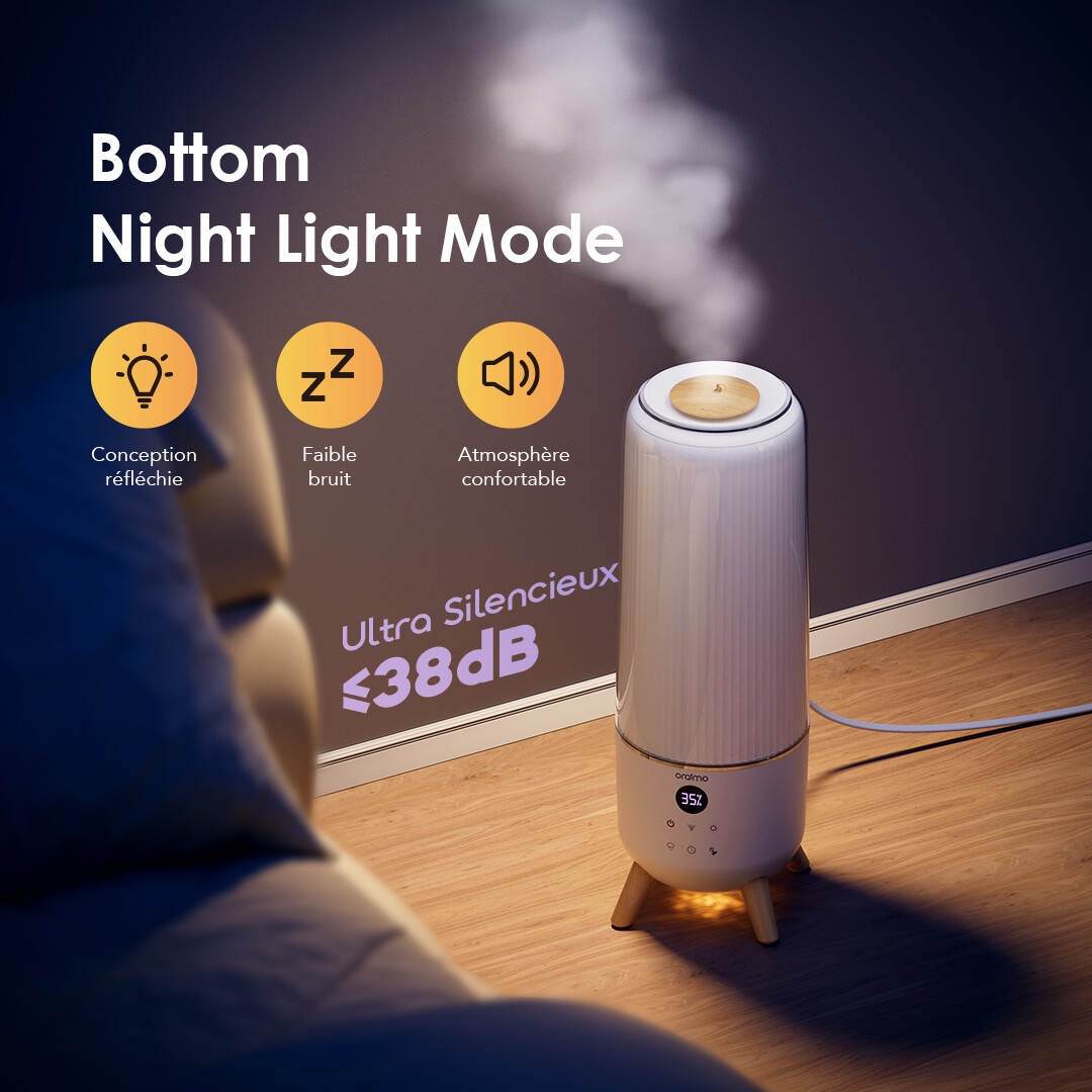 oraimo Humidifier MistFlow Max OHM-502A Bottom Night Light Mode