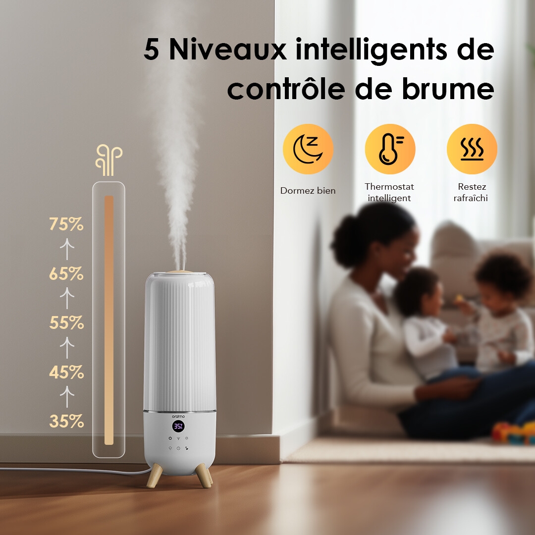 oraimo Humidifier MistFlow Max OHM-502A 5 Smart Mist Levels Control