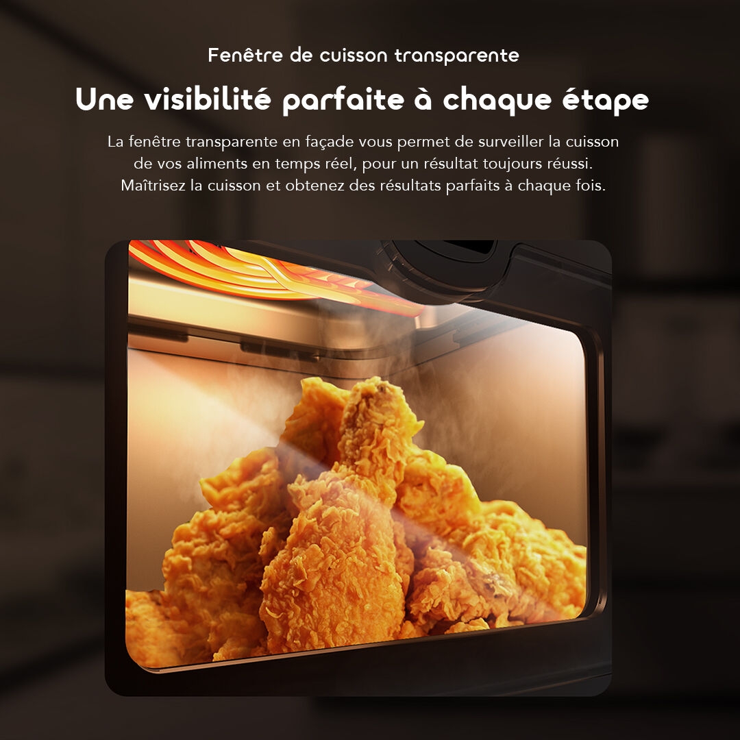 oraimo AirFryer NutriFry Duo OH-AF510N Visible Cooking Window