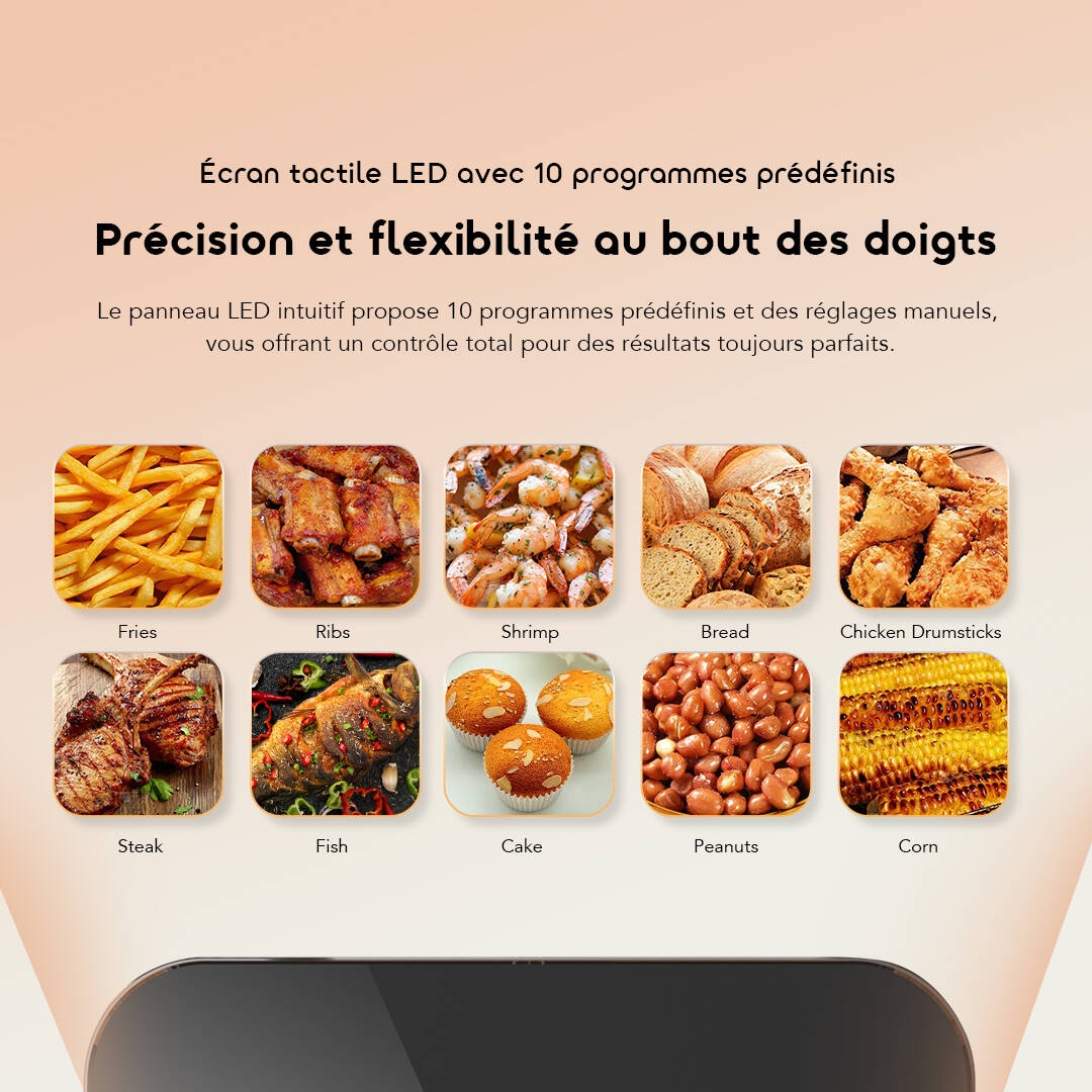 oraimo AirFryer NutriFry Duo OH-AF510N LED Touch with 10 Presets