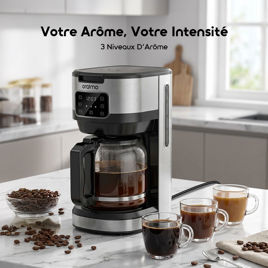 oraimo Drip Coffee Maker BrewDrip OCF-201A 08 3 Aroma Levels