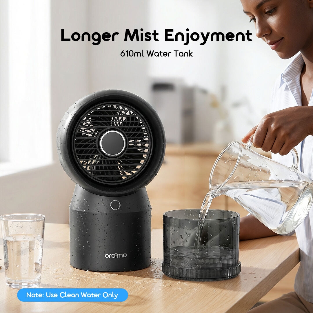 oraimo Desktop Fan Global ODF-502A 6 Longer Mist Enjoyment 610ml Water Tank