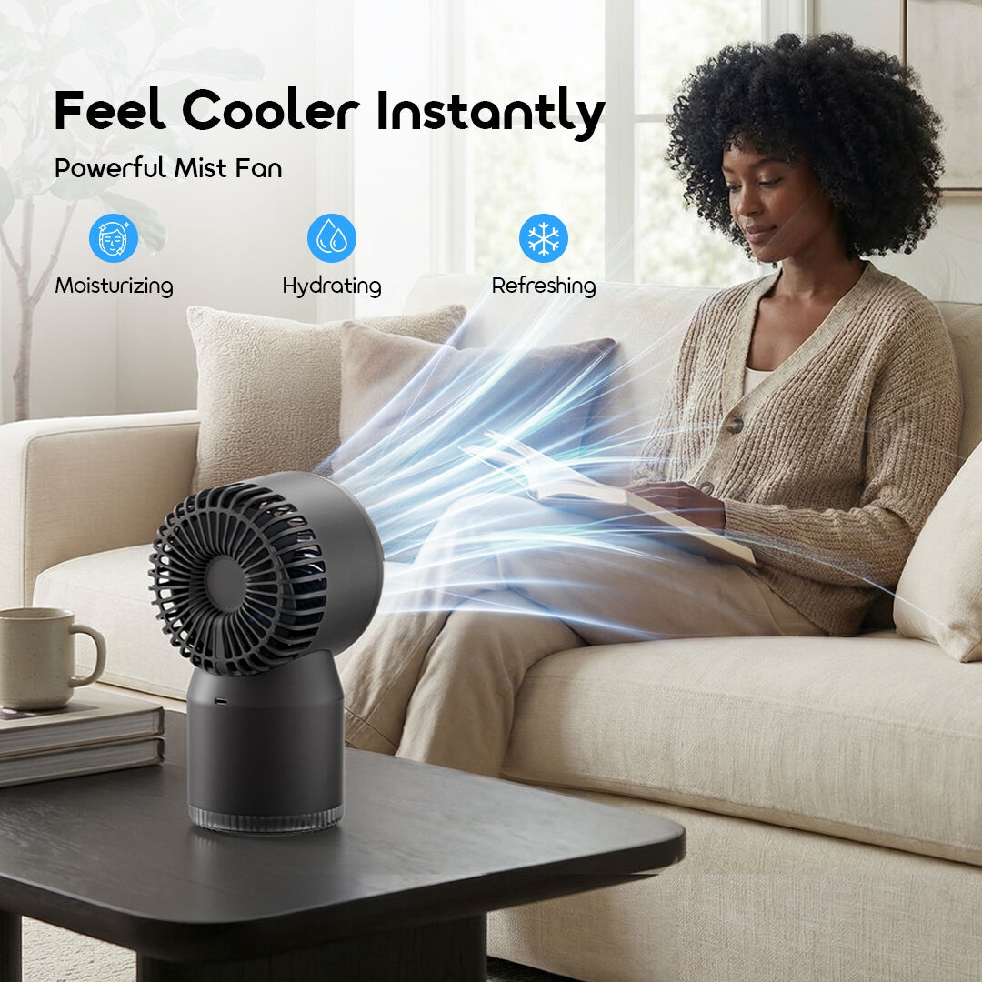 oraimo Desktop Fan Global ODF-502A 2 Feel Cooler Instantly Moisturizing Hydrating Refreshing