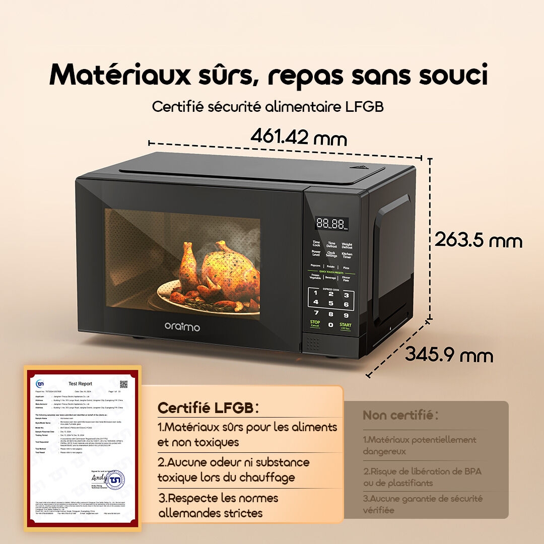 oraimo Microwave Oven InfiWave Lite OMO 521A safe materials FR 6