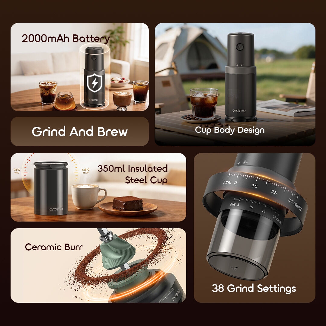 Moulin à Café Portable oraimo BeanGrind OCB-221A 02 caractéristiques