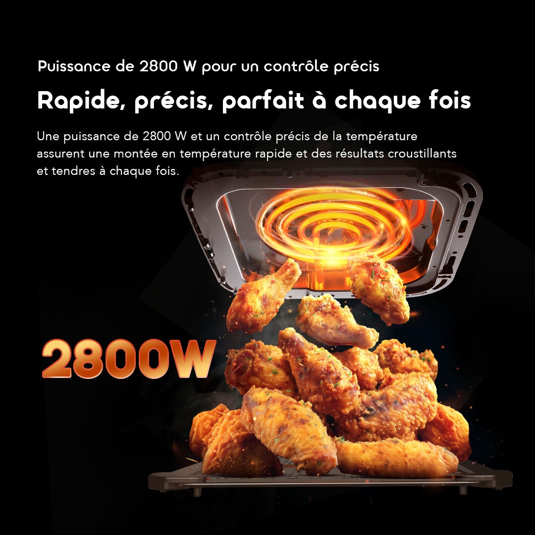 oraimo AirFryer NutriFry Duo OH-AF510N 2800W Power for Precision Control