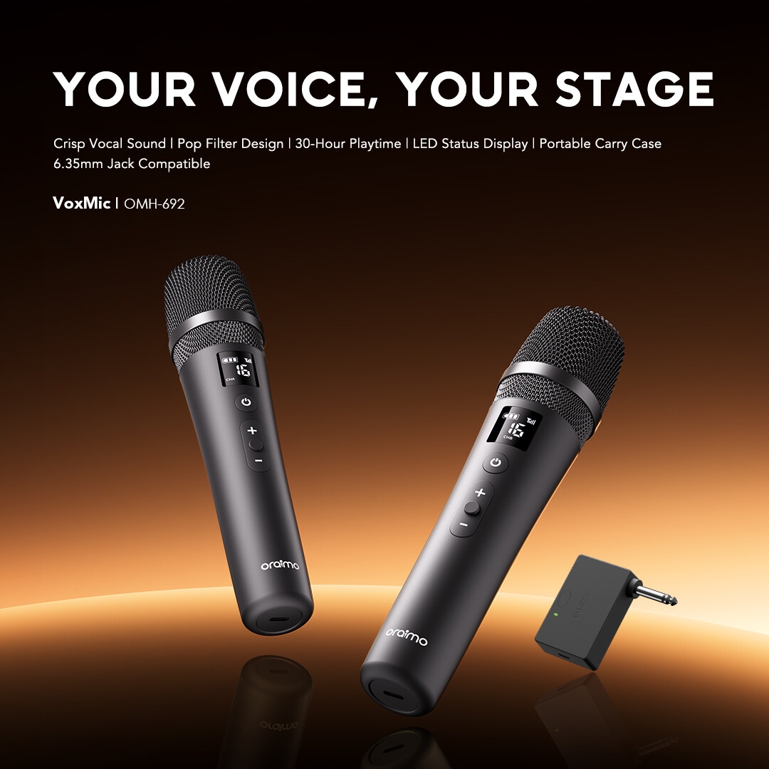 oraimo Wireless Microphone VoxMic OMH-692 1 Your Voice, Your Stage