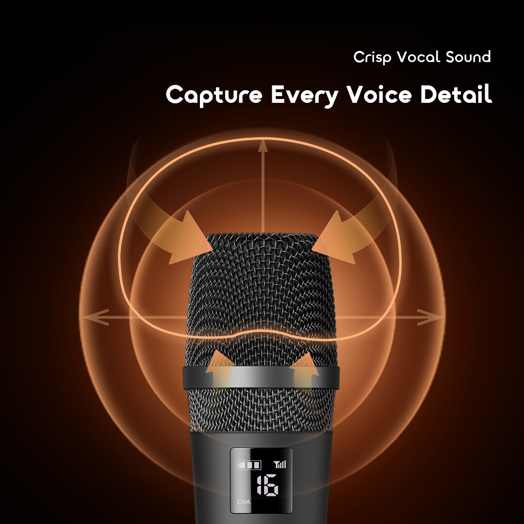 Microphone sans fil oraimo VoxMic OMH-692 : son vocal clair et net