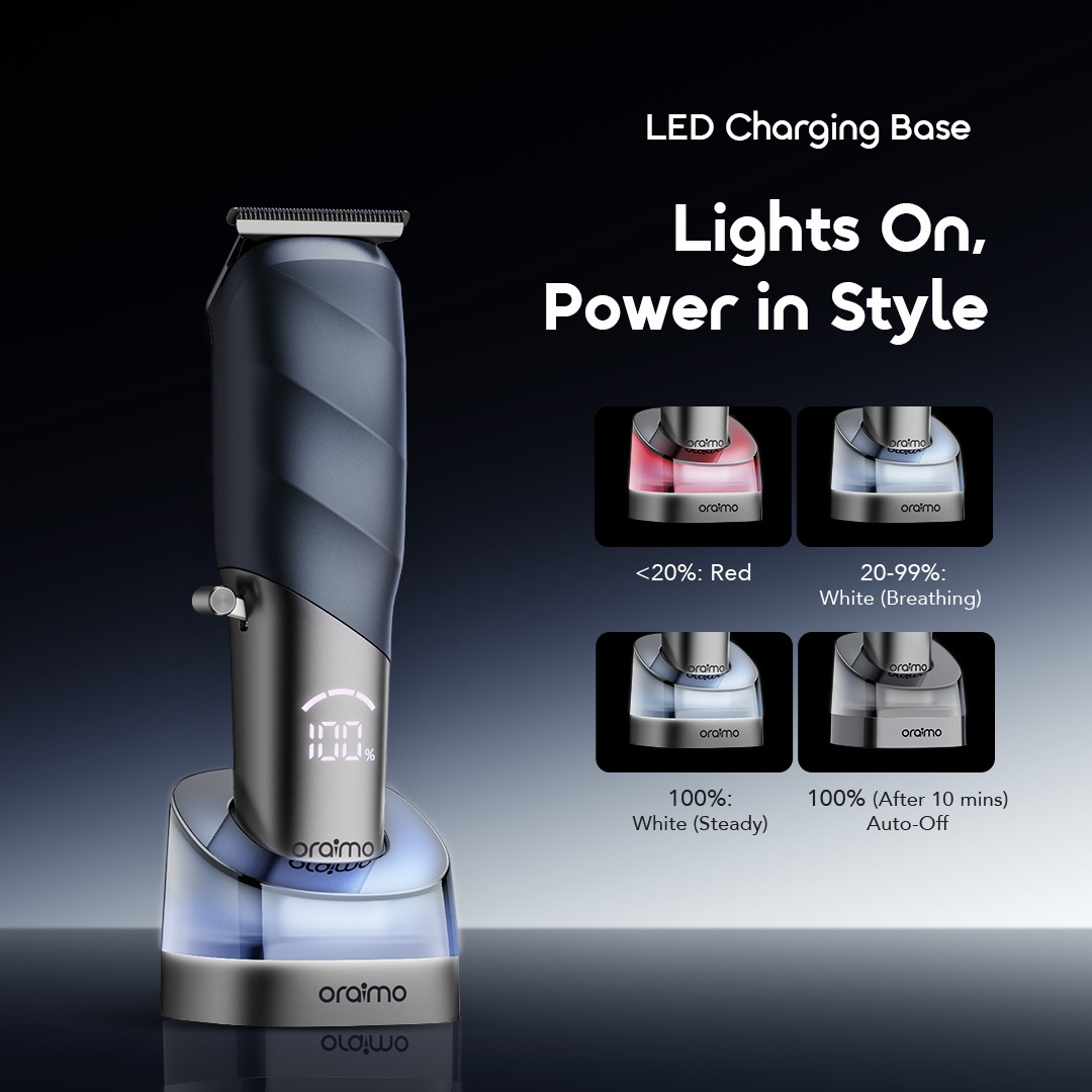 oraimo Hair Trimmer MasterTrim Pro OTR-580P 8 LED Charging Base